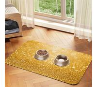Images de Paillettes,Tapis d'alimentation pour Animaux de Compagnie, Sets de Table en Cuir PU pour Chats et Chiens,40x60cm