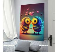 Images de petites abeilles d'amour pour le couloir, le salon, les enfants, les filles et les garçons, cadeau de fête d'anniversaire, images murales 16x24 pouces (40x60 cm)