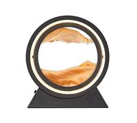 Images de sable à LED, rotation à 360° en mouvement image d'art de sable, éclairage de sablier de peinture de sable fluide avec lumière, 24 cm, montagnes fluides, art du sable en mer profonde, statue