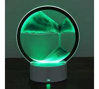 Images de sable à tourner avec lumière LED, sablage, art sablonneux en mer profonde, art sablonneux en mouvement, 3D Moving Sand Art Table Lamp,Image de sable dynamique, cadeau de Noël