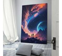 Images de voyage vers les étoiles pour salon, peintures de rue, toile colorée, art mural pop moderne, décoration d'intérieur, tendue, prête à accrocher, 40 x 60 cm