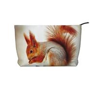 Images d'écureuils imprimées,Trousse de Toilette en Velours côtelé, Trousse de Maquillage Portable pour Les Voyages
