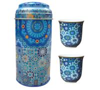 Images d'Orient POR-902012 Boîte Métallique avec 2 Tasses