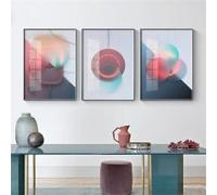 Images Murales,Tableau Abstrait Géométrique Moderne Nordique sur Toile Jouant Avec la Lumière et L'Ombre Idéal Pour Décorer un Salon un Canapé Ou une Chambre-50*60cm*3pcs (impression non encadrée)