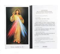 Images saintes de Jésus Miséricordieux avec prière 6x11 paquet de 100 pièces