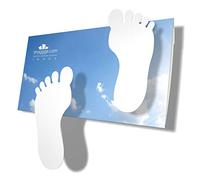 imaggge.com Autocollants Empreintes de Pas d'enfant - pour Les sols Lisses, carrelage, béton, Vinyle,… - Set de 24 Pieds adhésifs Blanc