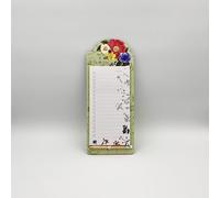 Imagicom 60 pages Bloc-notes avec plaque arrière magnétique. 11 x 26 cm, thème botanique avec crayon. Ne manquez aucun rappel à la maison et au bureau.