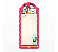 Imagicom 60 pages Bloc-notes avec plaque arrière magnétique. 11 x 26 cm, thème Cooking avec crayon. Ne manquez aucun rappel à la maison et au bureau.