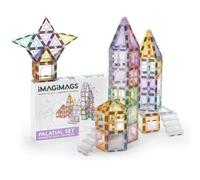Imagimags Carreaux de construction magnétiques ; ensemble palatial de 108 pièces pour garçons, filles et enfants ; carreaux de construction magnétiques pastel ; activité ; blocs de construction