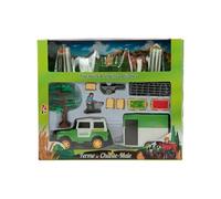 Coffret Élevage De Chevaux Avec 2 Chevaux, 4x4, Van, Personnages Et Décors-Imagin