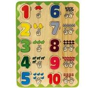 Imagin - Puzzle éducatif en bois - J'apprends à compter Blanc G