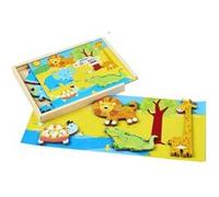 Imagin - Puzzle éveil en bois La Savane - 18 pièces - La Savane
