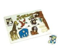 Imagin - Puzzle éveil en bois Zoo - 10 pièces - Zoo Blanc G