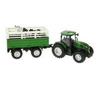 Imagin - Tracteur 1:24 coque acier avec remorque et vache
