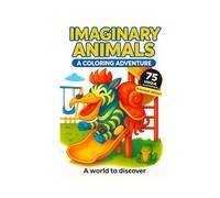 Imaginary animals: Premium edition: 75 illustrations | 8 x 5 | Fun and creative coloring book | Printed on right-hand pages only | PERFECT FOR MARKERS