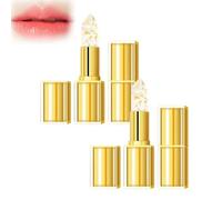 Imaginary Lipstick, Transferproof Color-Changing Lipstick, Gold Crystal Color Changing Lips Tick, Color Changing Lipsticks for Women Deep Nourishment (2PCS)