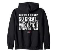 Imagine A Country So Great (Art on Back) Sweat à Capuche