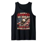 Imagine A Country So Great Patriotic Eagle Flag Citation Débardeur