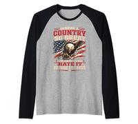 Imagine A Country So Great Patriotic Eagle Flag Citation Manche Raglan