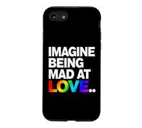 Imagine Being Mad At Love Pride Typographie Arc-en-Ciel Coque pour iPhone SE (2020) / 7/8