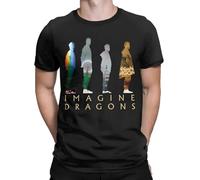 Imagine Dragons Bandbers T-Shirt Round Neck Punk Tour Tee Short Sleeve Clothing Present