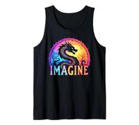 Imagine Fantasy Dragon Coloré Mythologie Amoureux des dragons Débardeur