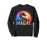 Imagine Fantasy Dragon Coloré Mythologie Amoureux des dragons Sweatshirt
