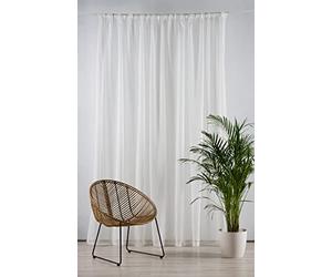 Imagine Living Textiles Berlin Sheer Curtain Natural Batiste Tape, Blanc, 300 x 260 cm