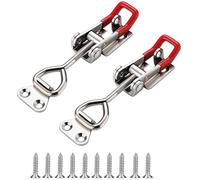 IMAGINE Lot de 2 loquets à bascule réglables 4003 pour fumoir, capacité de charge de 600 kg, grands loquets à bascule, loquet de serrage avec 10 vis pour fumoir, boîte à outils.