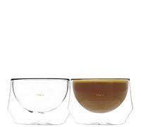Imagine Lot de 2 verres à lait faits main à double paroi 250 ml