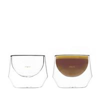 Imagine Lot de 2 verres à lait faits main à double paroi Cortado 150 ml