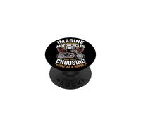 Imagine Motorcycles Exist Chopper Club Motard Biker Moto PopSockets PopGrip Adhésif