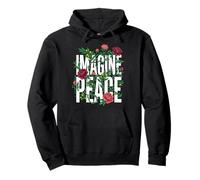 Imagine Peace Floral Botanical Harmony Message Sweat à Capuche