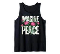 Imagine Peace Floral Tranquil Statement Débardeur