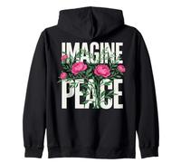 Imagine Peace Floral Tranquil Statement Sweat à Capuche