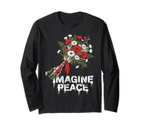 Imagine Peace Flower Bouquet Statement Manche Longue