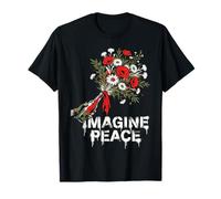 Imagine Peace Flower Bouquet Statement T-Shirt