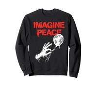 Imagine Peace Globe Hand Earth Balloon Sweatshirt