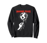 Imagine Peace Globe Hand Earth Balloon Sweatshirt