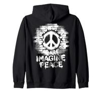 Imagine Peace Graffiti Peace Symbol Art Sweat à Capuche