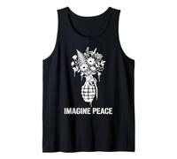 Imagine Peace Grenade Flowers Harmony Message Débardeur