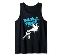 Imagine Peace Spray Paint Dove Urban Art Style Débardeur