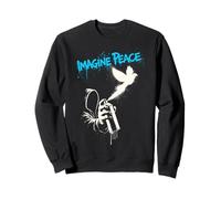 Imagine Peace Spray Paint Dove Urban Art Style Sweatshirt