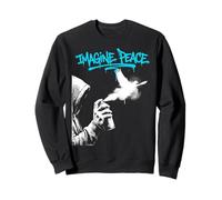 Imagine Peace Spray Paint Dove Urban Art Style Sweatshirt
