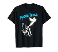 Imagine Peace Spray Paint Dove Urban Art Style T-Shirt