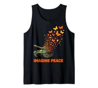 Imagine Peace Tank Butterfly Flowers Débardeur