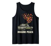 Imagine Peace Tank Butterfly Flowers Débardeur