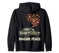 Imagine Peace Tank Butterfly Flowers Sweat à Capuche
