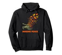 Imagine Peace Tank Butterfly Flowers Sweat à Capuche