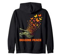 Imagine Peace Tank Butterfly Flowers Sweat à Capuche